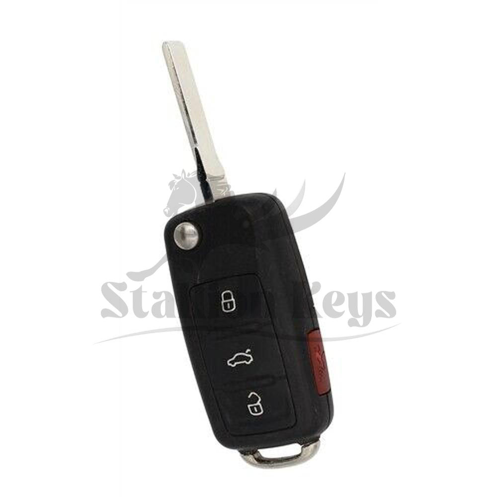 2011-2016 Volkswagen Jetta / Passat / Tiguan / 4-Button Remote Flip Key / PN: 5K0837202AE / NBG010180T / 315 MHz / AFTERMARKET 2011-2016 Volkswagen Jetta / Passat / Tiguan / 4-Button Remote Flip Key / PN: 5K0837202AE / NBG010180T / 315 MHz / AFTERMARKET